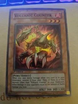 PTDN-EN012 Volcanic Counter Super Rare 1st Edition MP Yugioh Card - Image 1