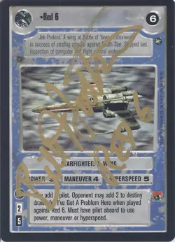 Star Wars CCG - William Bill Hootkins † (Jek Porkins) signed card SWAU verified - Image 2