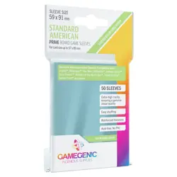 (50-Pack) GameGenic Standard American Size 59x91mm Prime Board Game Card Sleeves - Image 1