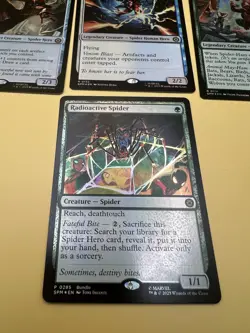 Spider Man Magic The Gathering rare Holo Card lot with radioactive spider promo - Image 4