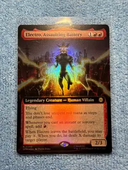 Magic MTG Electro, Assaulting Battery (Extended Art) Marvel's Spider-Man Foil - Image 1