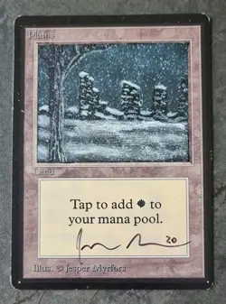 MTG Magic - Beta Plains - Altered and Signed by original artist Jesper Myrfors - Image 1