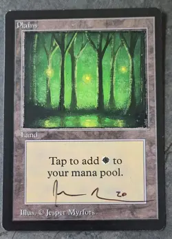 MTG Magic - Beta Plains - Altered and Signed by original artist Jesper Myrfors - Image 1