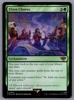 1x MTG Elven Chorus (Foil) - The Lord of the Rings (LTR) #160 - Magic - Image 1