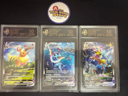 RPA10 Pokemon TCG S-Chinese Jolteon Flareon Vaporeon Vmax CSHC-003 006 009 HOLO - Image 1