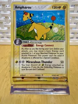 Ampharos 1/115 Unseen Forces Holo Rare - Pokemon TCG - LP/MP - Image 1