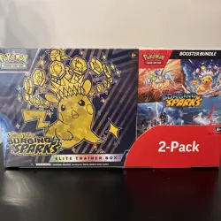 Pokemon Surging Sparks Elite Trainer Box/Booster Bundle Costco 2-Pack - SEALED - Image 1