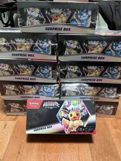 Lot Of 10 Pokemon TCG Scarlet & Violet Prismatic Evolutions Surprise Box - Image 2