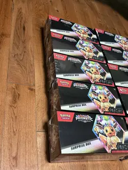 Lot Of 10 Pokemon TCG Scarlet & Violet Prismatic Evolutions Surprise Box - Image 3