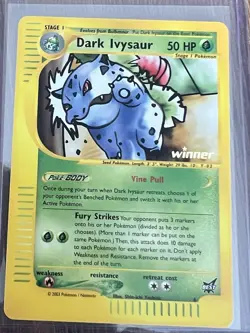 #6 Pokemon Best Of Game Pokemon NM NICE DARK IVYSAUR WINNER - Image 1