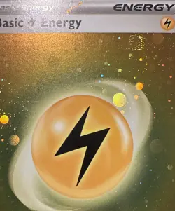 Pokemon 151 TCG Legit HD Cosmo Holo Lightning Energy 3 Swirl - Image 1