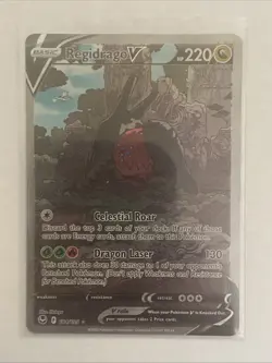 Pokemon Regidrago V Sword & Shield Silver Tempest Holo Ultra Rare (Pristine) - Image 2