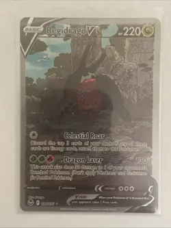 Pokemon Regidrago V Sword & Shield Silver Tempest Holo Ultra Rare (Pristine) - Image 3