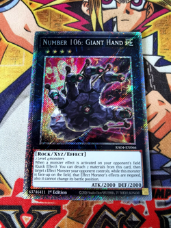 Number 106: Giant Hand ra04-en066 (NEW) Platinum-Secret Yu-Gi-Oh - Image 1