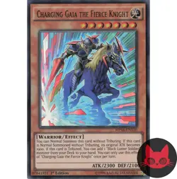 Yugioh Charging Gaia the Fierce Knight MP16-EN120 Ultra Rare 1st Edition NM - Image 1
