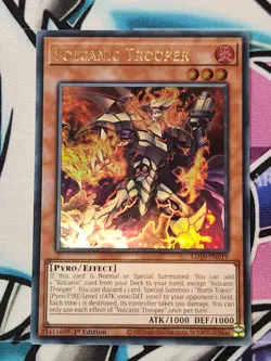 YU-GI-OH Volcanic Trooper LD10-EN019 Ultra Rare 1st Edition - Image 1