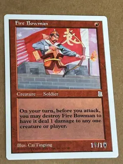 Fire Bowman Portal Three Kingdoms PLD Red Uncommon MAGIC MTG Card NM - Image 1