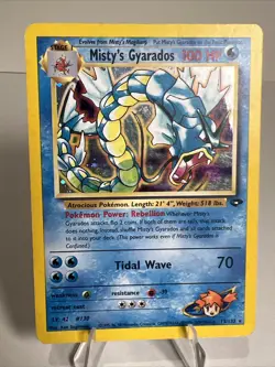 MP Misty's Gyarados 13/132 Holo Gym Challenge AUTHENTIC Pokemon Card - Image 1