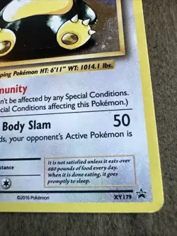 2016 Pokemon TCG Snorlax #XY179 XY Promo Card Played Holo See Pics Condition - Image 3