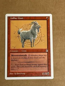 Zodiac Goat Mtg Portal Three Kingdoms English NM Magic The Gathering MTG - Image 1