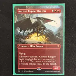 MTG - CLB - Ancient Copper Dragon (Borderless) - Regular Near Mint - Image 1