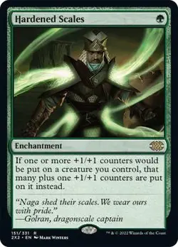 MTG - Hardened Scales - Double Masters 2022 - Magic the Gathering - Image 1