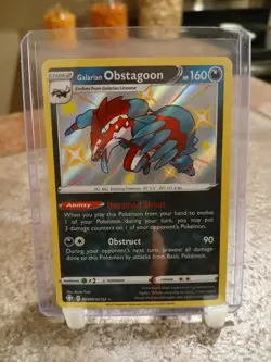Pokemon TCG Galarian Obstagoon SV080 Shining Fates Shiny Ultra Rare Holo - Image 1