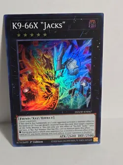 Yugioh K9 -66X "Jacks" DOOD-EN047 1st Edition Super Rare Yugioh Tcg - Image 1