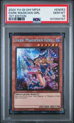 YUGIOH PSA 10 Dark Magician Girl MP24-EN053 Secret Rare 1st Edition - Image 1