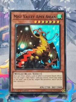SHVA-EN045 Mist Valley Apex Avian Super Rare 1st Edition Near Mint YuGiOh TCG - Image 1