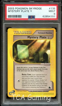 PSA 9 MINT Mystery Plate Y (Gamma) 135/144 Skyridge Pokemon Card 191 - Image 1