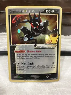 Pokemon TCG Greninja Gold Star Holo Black Star Promos Celebrations Card SWSH144 - Image 3