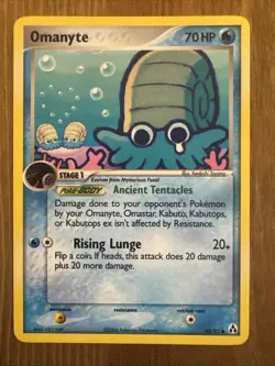 Pokemon TCG Omanyte EX Legend Maker Card 60/92 Common - Gem Mint Condition - Image 1