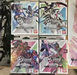GUNDAM TCG CARD GAME STARTER DECK SET OF FOUR ST01 ST02 ST03 ST04 ENGLISH - Image 1