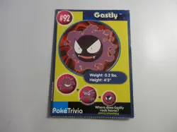 Gastly PokeTrivia Burger King Pokemon Card LP - Image 1