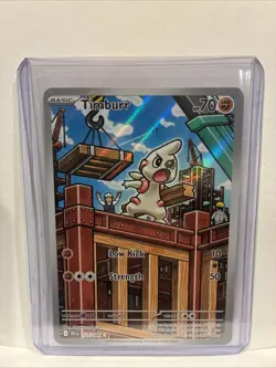 Timburr - Pokemon TCG Black Bolt Illustration Rare Pokemon Card 125/086 - Image 1