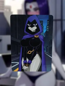 Raven Justice League Anime Waifu Sexy Goddess Doujin Lewd Hentai Card - Image 1