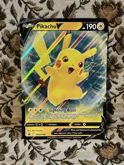 JUMBO Pikachu V Box Card SWSH198 Black Star Promo Pokemon PACK FRESH - Image 1