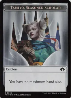 Emblem - Tamiyo, Seasoned Scholar // Energy Reserve Double-Sided Token T Modern - Image 1