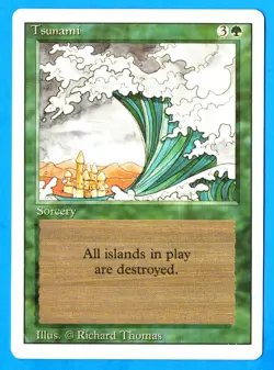Tsunami - Revised Edition 1994 MTG Green Sorcery Uncommon NP - Image 1