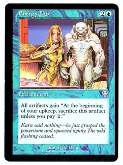 Energy Flux 1999 MTG Mercadian Masques Blue Uncommon Enchantment LP - Image 1