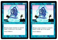 Snap - 1999 Urza's Legacy MTG Blue Common Instant NP X 2 (B) - Image 1