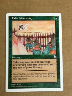 False Mourning Portal Three Kingdoms Regular English MTG Magic The Gathering NM - Image 1