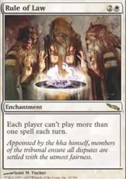 MTG Rule of Law, Mirrodin, Heavily Played, English - Image 1