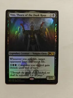 Vito, Thorn of the Dusk Rose LP/MINT PROMO FOIL Core Set 2021 MTG - Image 1
