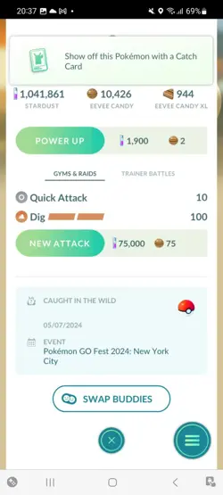 Pokemon Go Shiny Eevee Sun Crown - Image 2
