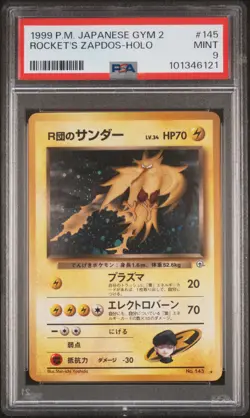 1999 POKEMON JPN GYM 2 #145 ROCKET'S ZAPDOS-HOLO PSA 9 - Image 1