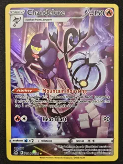 Chandelure TG04/TG30 SWSH Lost Origin Full Art Trainer Gallery Holo Pokemon NM - Image 1