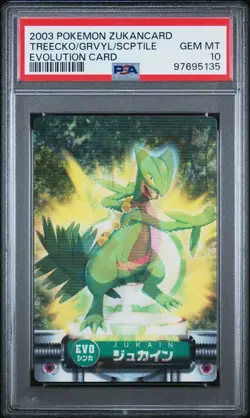 PSA 10 GEM MINT Treecko Grovyle Sceptile Carddass Zukan Evolution Pokemon POP 3 - Image 1