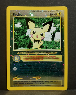 Pokemon PICHU # 35 Black Star With SWIRL Reverse Holo Promo - Image 1